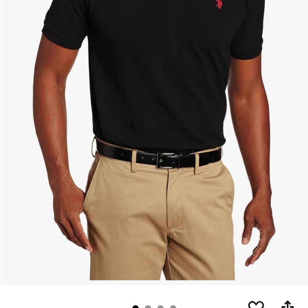 U.S. Polo Assn. Black Polo Shirt with Red Logo